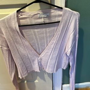 Purple cropped sweater